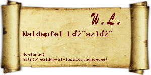Waldapfel László névjegykártya